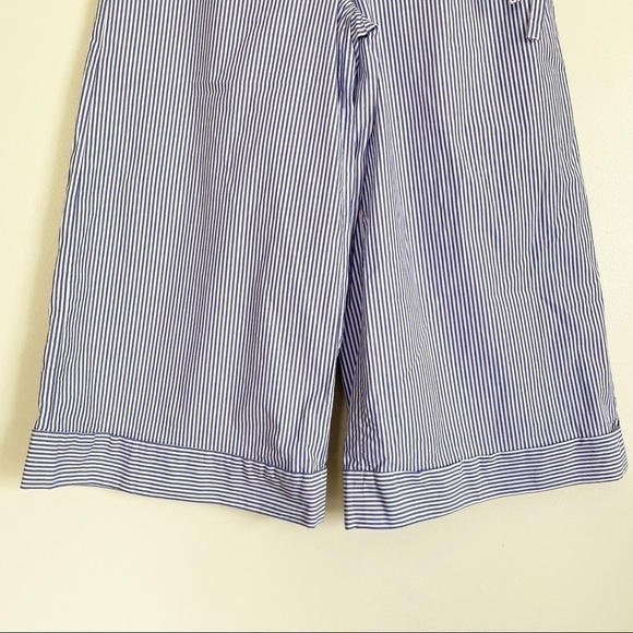 J. CREW Cuffed Wide Leg Crop Shirting Striped 4 - Picture 8 of 15